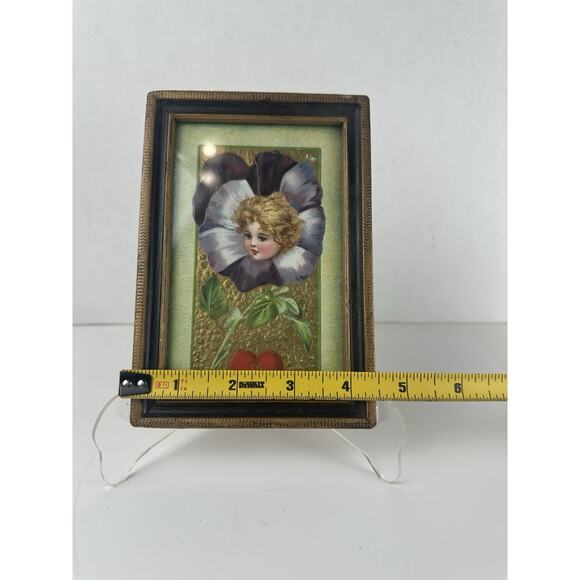 Tucks 20 Little Lovers Valentine Girls Head in Pansy Vintage Postcard A54 - Picture 2 of 4